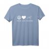 Peace, Love, Dalmatiner T-Shirt – Klassisches Hundemotiv für Hunde- und Dalmatinerliebhaber als Geschenk