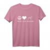 Peace, Love, Dalmatiner T-Shirt – Klassisches Hundemotiv für Hunde- und Dalmatinerliebhaber als Geschenk