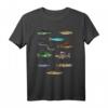 Fischarten Fische Fischer Angelzubehör T-Shirt – Lustiges Angler Design für Fischer und Fischliebhaber als Geschenkidee