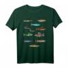 Fischarten Fische Fischer Angelzubehör T-Shirt – Lustiges Angler Design für Fischer und Fischliebhaber als Geschenkidee