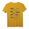 Fischarten Fische Fischer Angelzubehör T-Shirt – Lustiges Angler Design für Fischer und Fischliebhaber als Geschenkidee