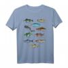 Fischarten Fische Fischer Angelzubehör T-Shirt – Lustiges Angler Design für Fischer und Fischliebhaber als Geschenkidee