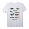 Fischarten Fische Fischer Angelzubehör T-Shirt – Lustiges Angler Design für Fischer und Fischliebhaber als Geschenkidee