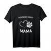 Damen Hundepfote Welpe Hund Pfötchen Herz Mama Deutsche Dogge T-Shirt - Perfektes Geschenk für Hundeliebhaberinnen