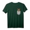 Deutscher Schäferhund Brust-Tasche Pocket T-Shirt für Hundebesitzer & Hundeliebhaber – Perfektes Geschenk für Herrchen, Frauchen & Züchter