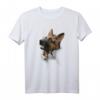 Entzückender Brauner Deutscher Schäferhund-Hundekopf T-Shirt - Klassisch geschnitten, doppelt genähter Saum, perfekt für Tierliebhaber