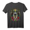 Dogge Sugar Skull T-Shirt mit Day of Dead Motiv – Bunte Hundegrafik, ideales Geschenk für Tierliebhaber, Hunderettung & Oktober/November Urlaub