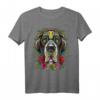 Dogge Sugar Skull T-Shirt mit Day of Dead Motiv – Bunte Hundegrafik, ideales Geschenk für Tierliebhaber, Hunderettung & Oktober/November Urlaub