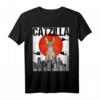 Japanisches Catzilla Devon Rex Katze T-Shirt - Lustiges Vintage Haustier-Design für Katzenliebhaber & Tierfreunde