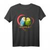 Wellensittich Haustier Papagei Vogel mit Herz T-Shirt – Geschenkidee für Vogel- und Wellensittichliebhaber zu Geburtstag, Weihnachten & mehr