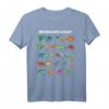 Dinosaurier-Arten Alphabet A-Z Dino ABC T-Rex Dinosaurier T-Shirt – Perfekt für Dino-Experten, Schüler & Dinosaurier-Fans