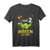 Kinder Dinosaurier T-Shirt für 2 Jahre Geburtstag - Klassisch geschnitten, doppelt genähter Saum für Jungen und Mädchen