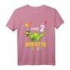Kinder Dinosaurier T-Shirt für 2 Jahre Geburtstag - Klassisch geschnitten, doppelt genähter Saum für Jungen und Mädchen