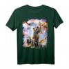 Laser Eyes Space Tier T-Shirt mit Katze, Dinosaurier, Lama & Bartdrache - Lustiges Galaxie Design für Kinder und Erwachsene