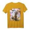 Laser Eyes Space Tier T-Shirt mit Katze, Dinosaurier, Lama & Bartdrache - Lustiges Galaxie Design für Kinder und Erwachsene