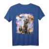 Laser Eyes Space Tier T-Shirt mit Katze, Dinosaurier, Lama & Bartdrache - Lustiges Galaxie Design für Kinder und Erwachsene