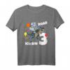 Kinder Dinosaurier Hase 3. Geburtstag T-Shirt - Perfektes Geburtstagsoutfit für Jungen und Mädchen mit Dino- und Hasen-Motto