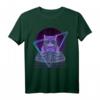 Party Musik Techno Katzen T-Shirt - Lustiges Vaporwave DJ Motiv für Katzenliebhaber, Synthwave & Rave Fans, ideales Geschenk für DJs und Musikfans
