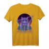 Party Musik Techno Katzen T-Shirt - Lustiges Vaporwave DJ Motiv für Katzenliebhaber, Synthwave & Rave Fans, ideales Geschenk für DJs und Musikfans