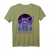 Party Musik Techno Katzen T-Shirt - Lustiges Vaporwave DJ Motiv für Katzenliebhaber, Synthwave & Rave Fans, ideales Geschenk für DJs und Musikfans