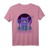 Party Musik Techno Katzen T-Shirt - Lustiges Vaporwave DJ Motiv für Katzenliebhaber, Synthwave & Rave Fans, ideales Geschenk für DJs und Musikfans