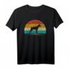 Vintage Retro Sun Dobermann Pinscher Hund Silhouette T-Shirt – Perfekt für Hundeliebhaber und Tierfans zum Hundetag & Haustiertag