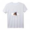 Damen Dobermann Schlafshirt mit V-Ausschnitt – Süßes Hundeliebhaber-Outfit, perfekt zum Schlafen & als Geschenk für Familie & Freunde