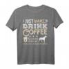 Dogo Argentino Mama Papa Ich will nur hängen trinken Kaffee T-Shirt – Lustiges Geschenk für Hundeliebhaber & Kaffee-Fans