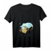 Damen Eidechse Pyjama Schlafanzug T-Shirt mit V-Ausschnitt – Perfektes Geschenk für Familie & Tierliebhaber
