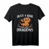 Nur ein Mädchen, das Drachen liebt - Niedliches Cartoon Drachen T-Shirt für Kinder, perfekt als Geburtstags- oder Fantasy-Geschenk