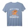 Nur ein Mädchen, das Drachen liebt - Niedliches Cartoon Drachen T-Shirt für Kinder, perfekt als Geburtstags- oder Fantasy-Geschenk