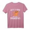Nur ein Mädchen, das Drachen liebt - Niedliches Cartoon Drachen T-Shirt für Kinder, perfekt als Geburtstags- oder Fantasy-Geschenk