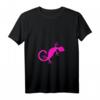 Damen Rosa Eidechse T-Shirt mit V-Ausschnitt – Leichtes, Klassisch Geschnittenes Top mit Tiermotiv