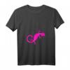 Damen Rosa Eidechse T-Shirt mit V-Ausschnitt – Leichtes, Klassisch Geschnittenes Top mit Tiermotiv