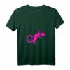 Damen Rosa Eidechse T-Shirt mit V-Ausschnitt – Leichtes, Klassisch Geschnittenes Top mit Tiermotiv