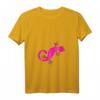 Damen Rosa Eidechse T-Shirt mit V-Ausschnitt – Leichtes, Klassisch Geschnittenes Top mit Tiermotiv