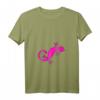 Damen Rosa Eidechse T-Shirt mit V-Ausschnitt – Leichtes, Klassisch Geschnittenes Top mit Tiermotiv