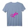 Damen Rosa Eidechse T-Shirt mit V-Ausschnitt – Leichtes, Klassisch Geschnittenes Top mit Tiermotiv