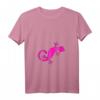 Damen Rosa Eidechse T-Shirt mit V-Ausschnitt – Leichtes, Klassisch Geschnittenes Top mit Tiermotiv