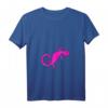 Damen Rosa Eidechse T-Shirt mit V-Ausschnitt – Leichtes, Klassisch Geschnittenes Top mit Tiermotiv
