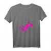 Damen Rosa Eidechse T-Shirt mit V-Ausschnitt – Leichtes, Klassisch Geschnittenes Top mit Tiermotiv