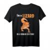 Eidechsen Lizard Gecko Reptilien Echse T-Shirt – Perfekt für Kinder, Reptilienliebhaber und Eidechsen-Fans, inklusive Kuscheltier