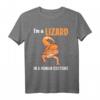 Eidechsen Lizard Gecko Reptilien Echse T-Shirt – Perfekt für Kinder, Reptilienliebhaber und Eidechsen-Fans, inklusive Kuscheltier