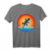 Gecko Retro Vintage 60er 70er Sonnenuntergang T-Shirt - Für Tier- und Reptilienliebhaber, Männer & Frauen