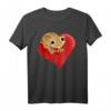 Gecko Crested Heart Nettes Eidechsen-Reptil T-Shirt – Klassisch geschnitten, langlebig, ideales Geschenk für Reptilienliebhaber