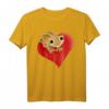 Gecko Crested Heart Nettes Eidechsen-Reptil T-Shirt – Klassisch geschnitten, langlebig, ideales Geschenk für Reptilienliebhaber