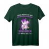 Heute möchte ich was mit Menschen machen Schubsen wäre toll - Lustiges Einhorn T-Shirt mit schwarzem Humor für Männer und Frauen