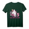 Kinder 5. Geburtstag Mädchen Pferd & Einhorn T-Shirt – Perfektes Geburtstagsoutfit für Pferde-Fans & Pferde-Motto Partys