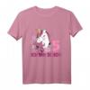 Kinder 5. Geburtstag Mädchen Pferd & Einhorn T-Shirt – Perfektes Geburtstagsoutfit für Pferde-Fans & Pferde-Motto Partys