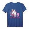 Kinder 5. Geburtstag Mädchen Pferd & Einhorn T-Shirt – Perfektes Geburtstagsoutfit für Pferde-Fans & Pferde-Motto Partys